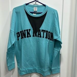 VS PINK Mesh Cutout Varsity Crew Size XS